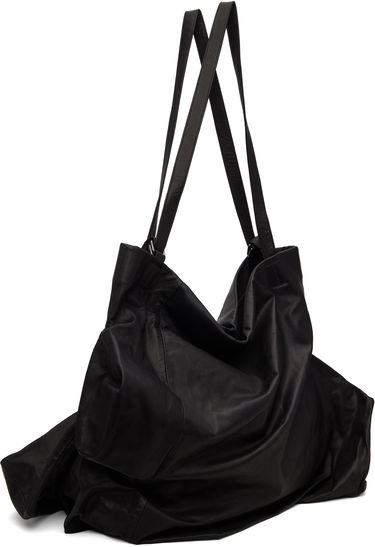 Голяма пазарска чанта Yohji Yamamoto Unevenness Leather Tote Bag Черно | DA-I72-798, 1