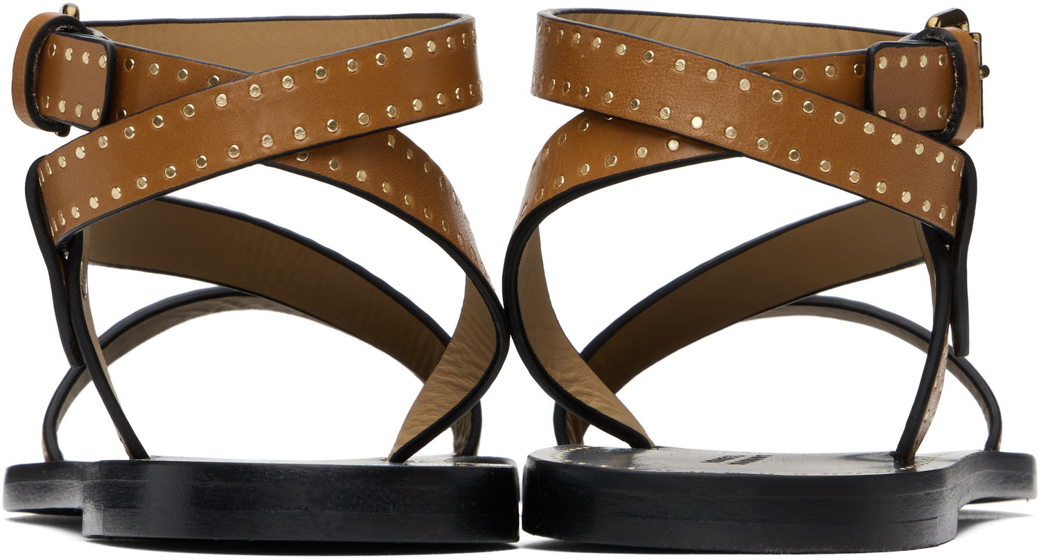 Кецове и обувки ISABEL MARANT Isabel Marant Jopee Studded Leather Sandals Кафяво | SD0228FA-C1B05S, 1