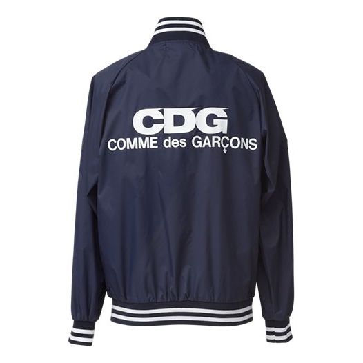 Яке бомбър Comme des Garçons CDG Varsity Alphabet Jacket Тъмно синьо | SZ-J006-051-2