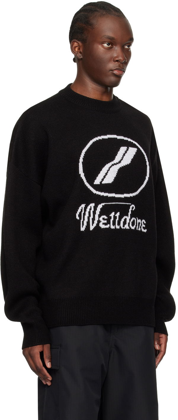 Пуловер We11done Designer Logo Jacquard Sweater Черно | WD-KO8-20-507-U-BK, 1