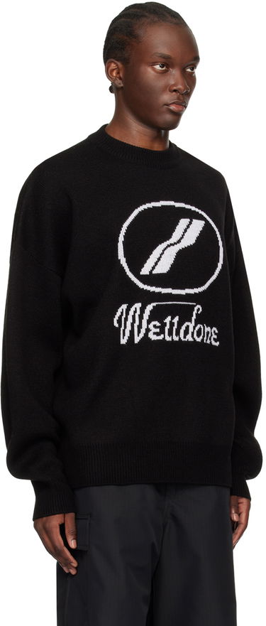 Пуловер We11done Designer Logo Jacquard Sweater Черно | WD-KO8-20-507-U-BK, 1