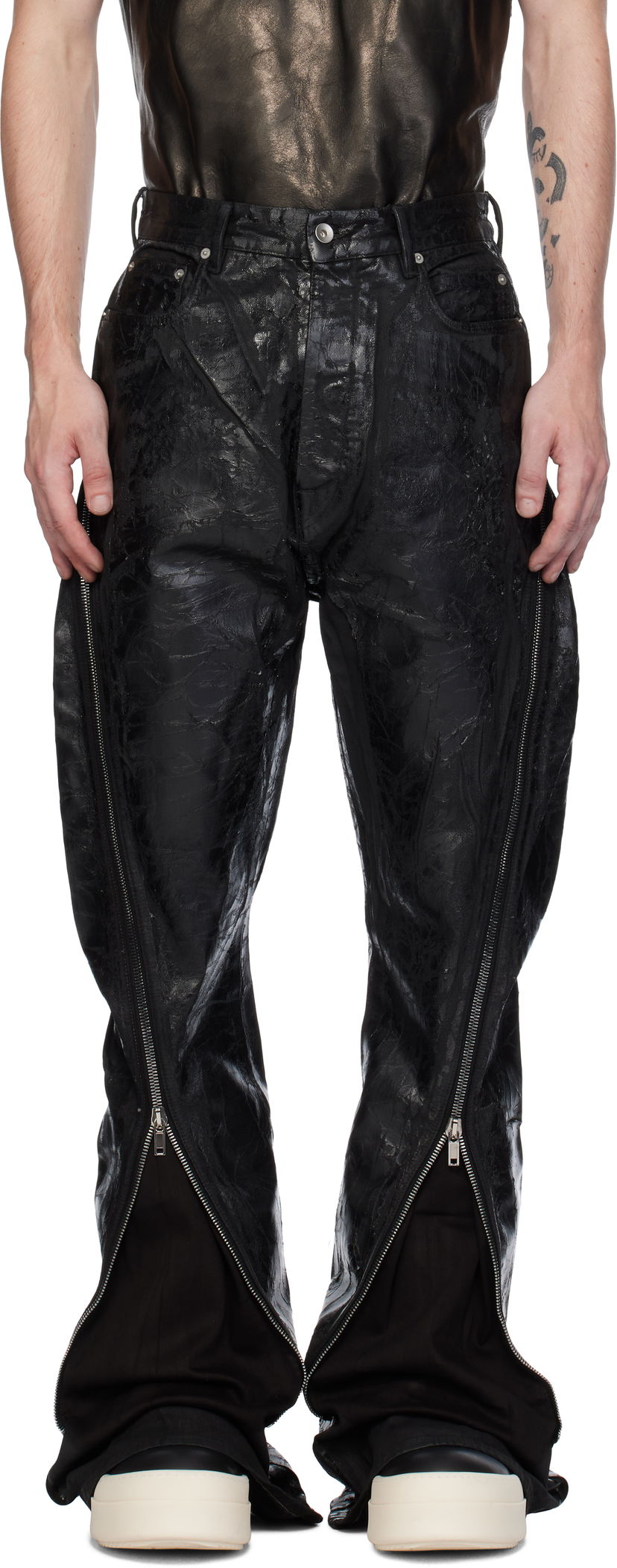 Дънки Rick Owens Porterville Bolan Banana Jeans Черно | DU02D2363 BMC