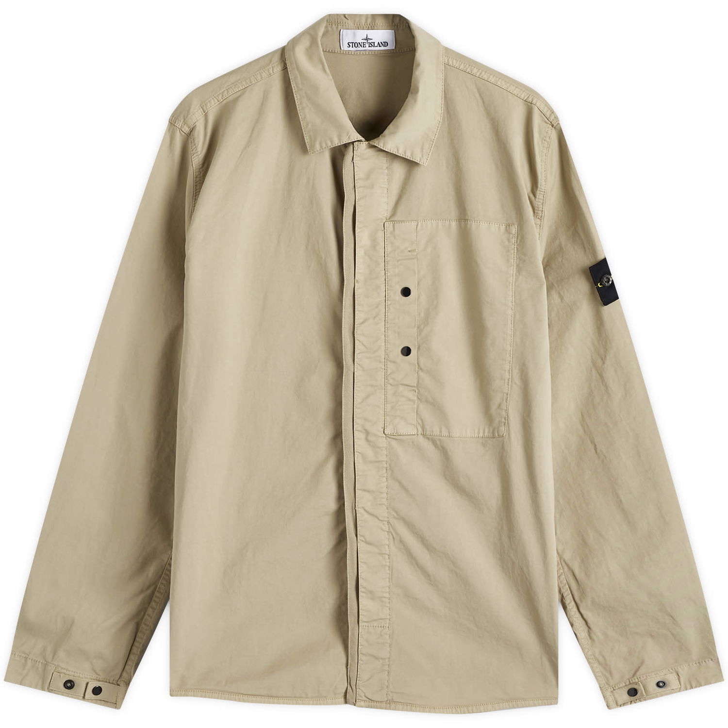 Риза Stone Island Stone Island Supima Cotton Twill Stretch-TC Button Shirt Jacket Бежово | K1S151200033-V009A, 0