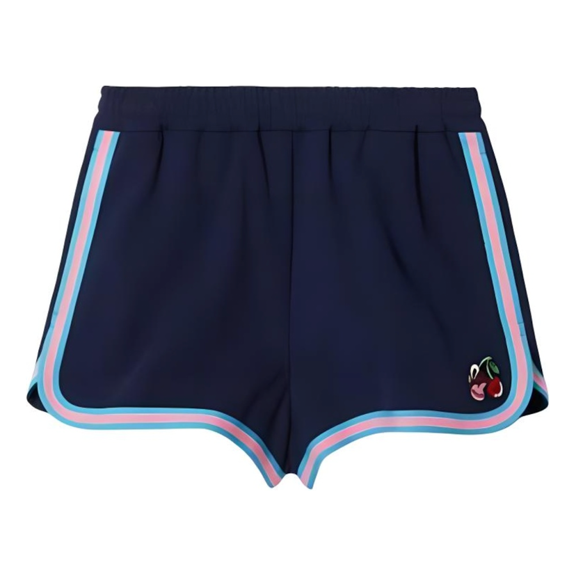 Къси панталони Gucci Gucci Cotton Piquet Shorts Тъмно синьо | 781829-XJGIT-4298