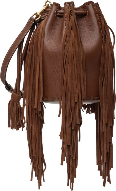 Дамска чанта Valentino Valentino Garavani Nellcôte Small Fringed Bucket Bag Черно | 6W2B0R28LUJ, 4