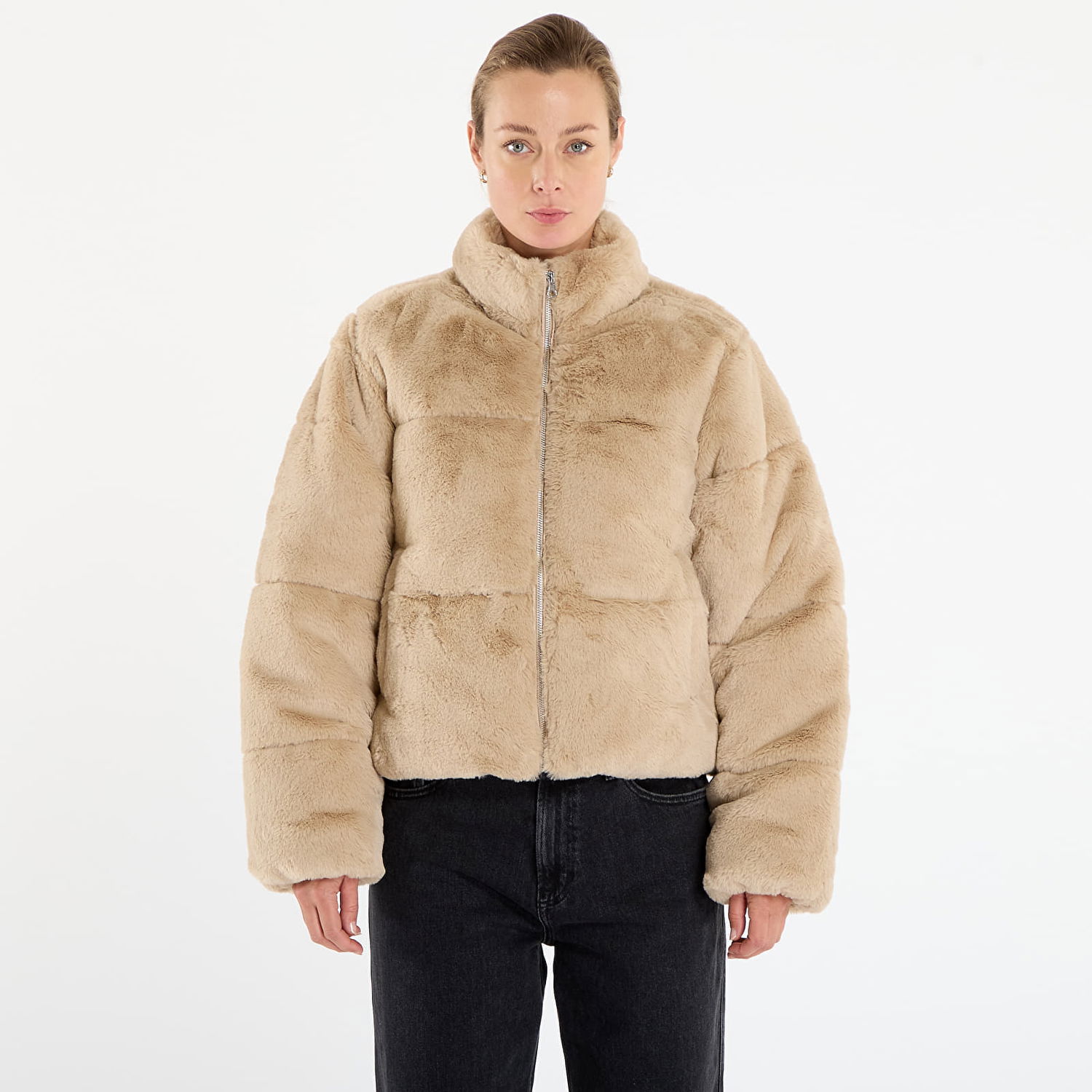 Пухо яке Urban Classics Short Faux Fur Puffer Jacket Бежово | TB7935-04732, 0