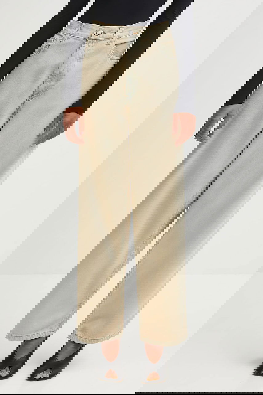 Дънки Carhartt WIP Brandon High Waist Wide Leg Jeans Бежово | I035892.01SN, 0