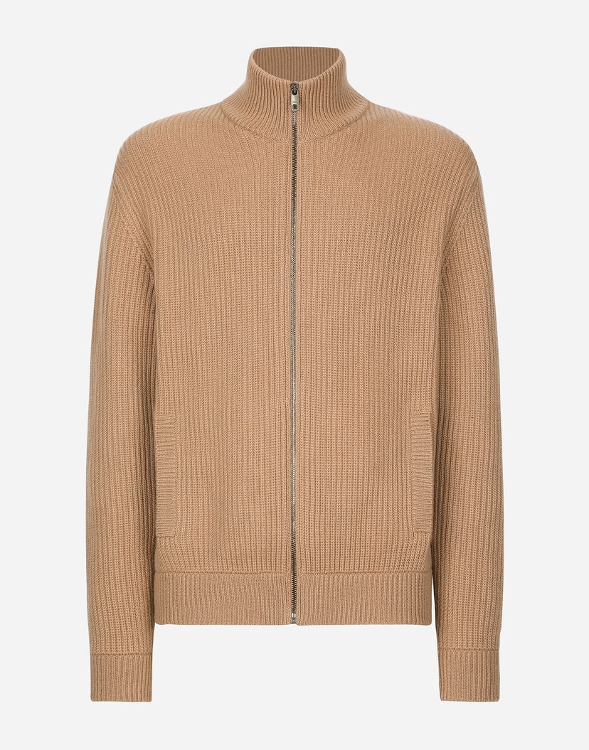 Пуловер Dolce & Gabbana Beige Zip-Up Knit Sweater Бежово | GXV15TJAWJ6M0172