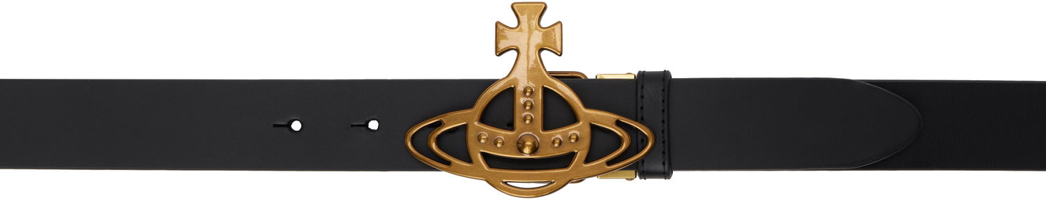 Колани Vivienne Westwood Vivienne Westwood Line Orb Buckle Belt Черно | 82010072U-L009X-, 0