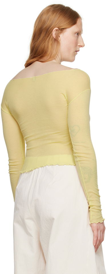 Тениска Baserange Baserange Tabbys Star Lettuce Edge Long Sleeve T-Shirt Жълто | TOTA-CG-SU24, 2