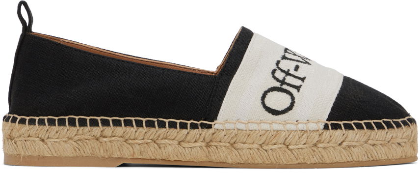 Кецове и обувки Off-White Black Bookish Linen Espadrilles Черно | OWIB014S24FAB0011010, 0