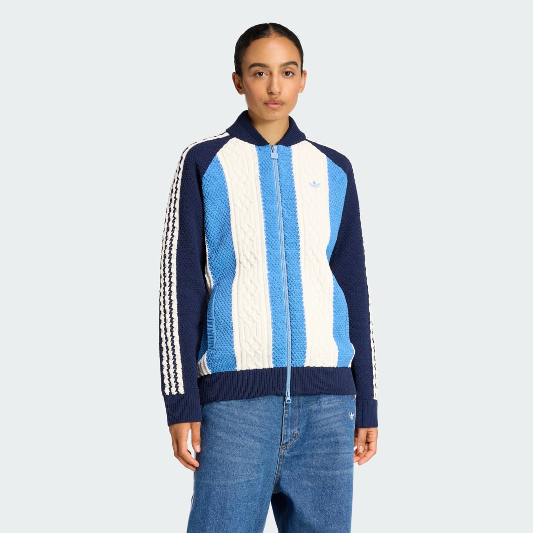 Пуловер adidas Performance Adidas Originals Archive Cutline Knit Track Top Синьо | KS7803, 0