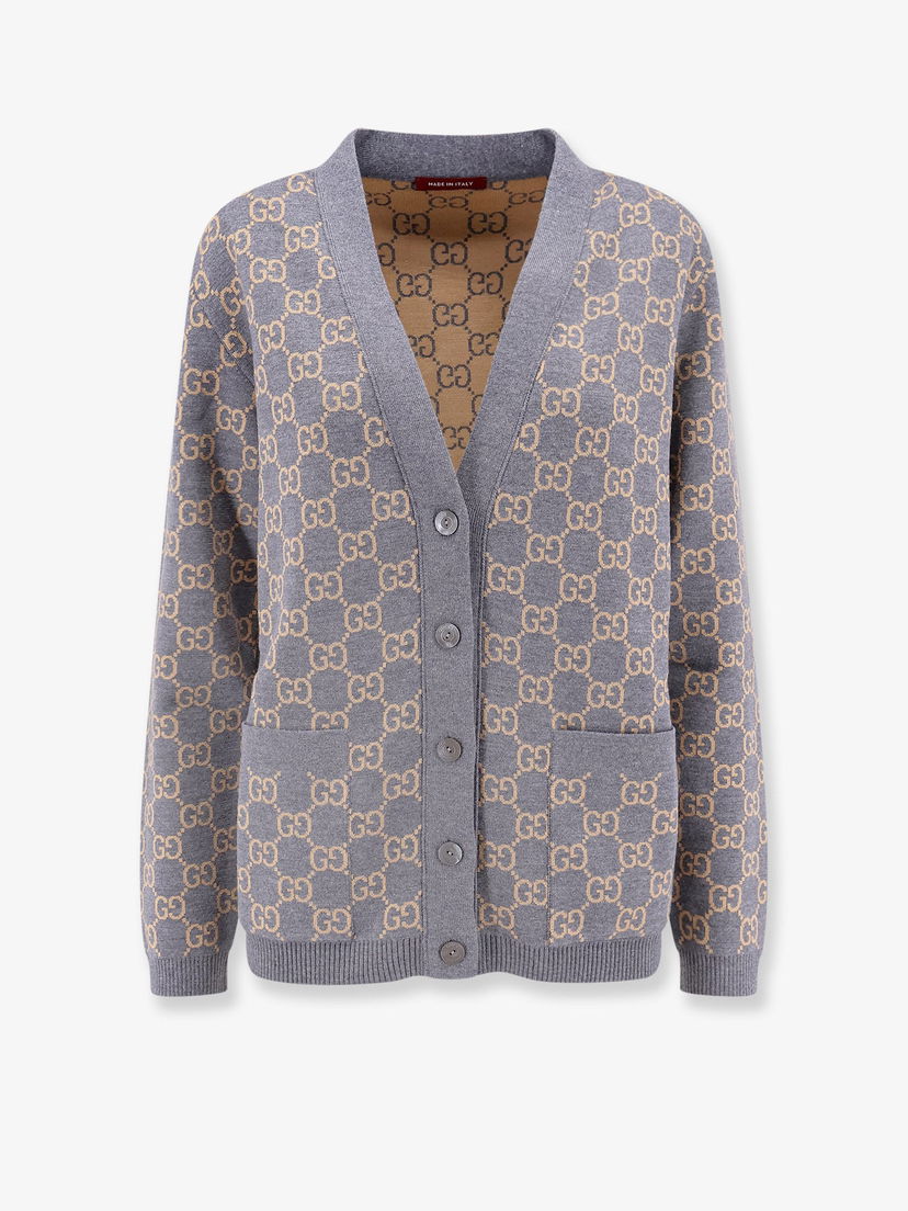 Пуловер Gucci Cardigan With Logo Сиво | 798157XKD8T1013