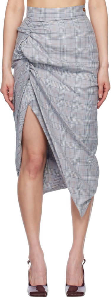 Пола Vivienne Westwood Vivienne Westwood Panther Asymmetrical Midi Skirt Синьо | 1K01001A-W013L-, 0