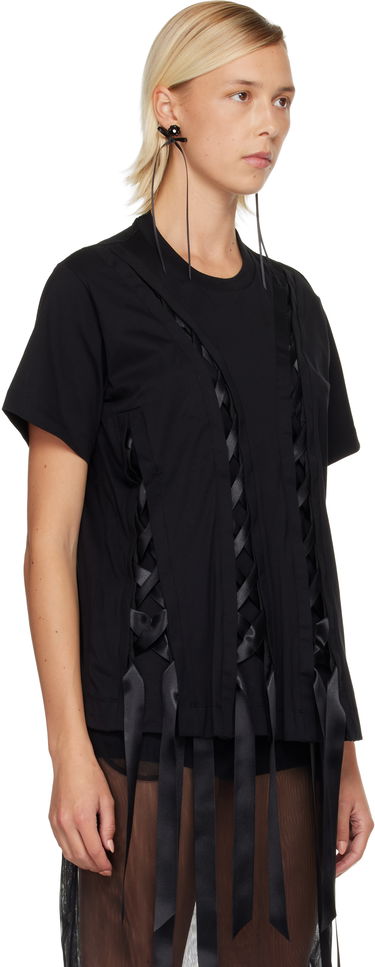 Тениска Simone Rocha Simone Rocha Unraveling Ribbon T-shirt Бяло | 5368 0553, 4