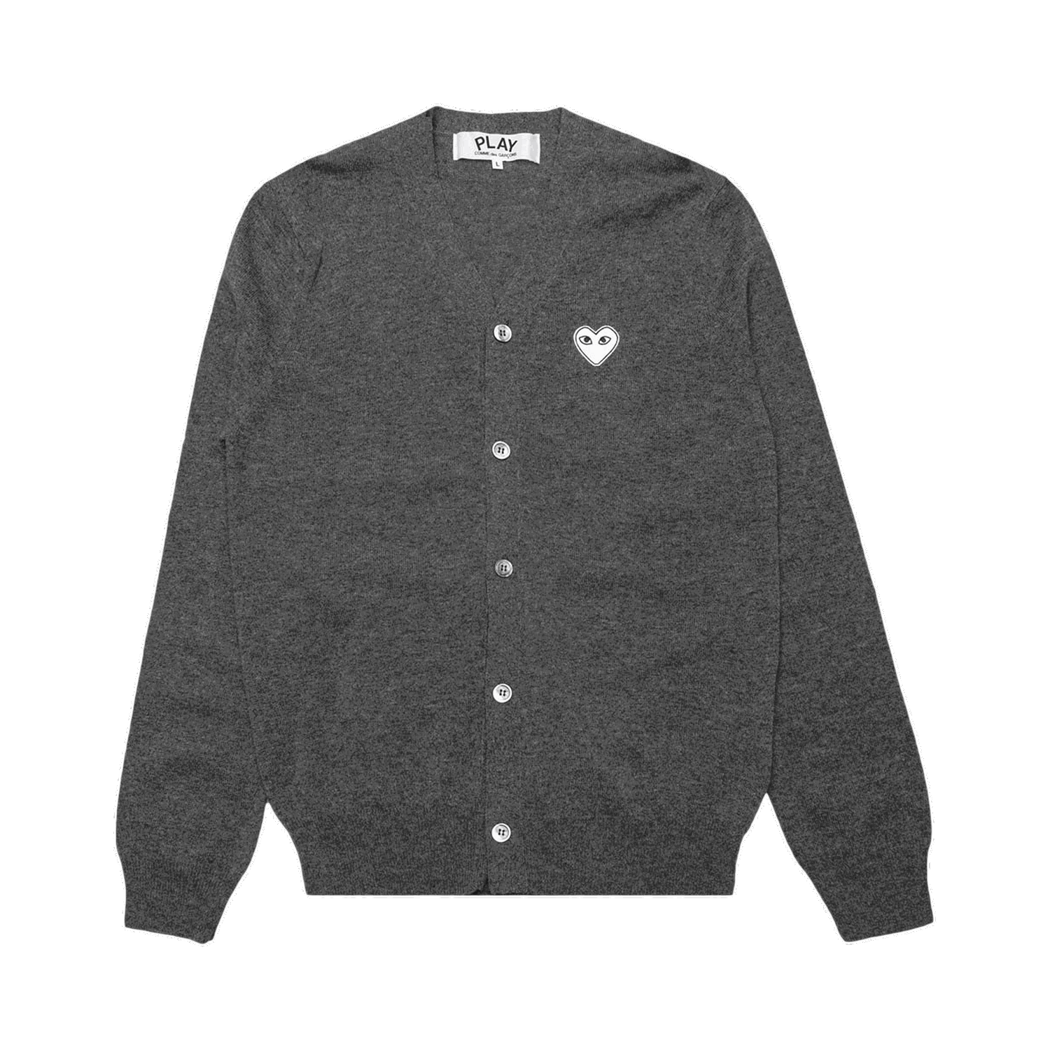 Пуловер Comme des Garçons PLAY V-Neck Cardigan Сиво | az n062 051 3, 0