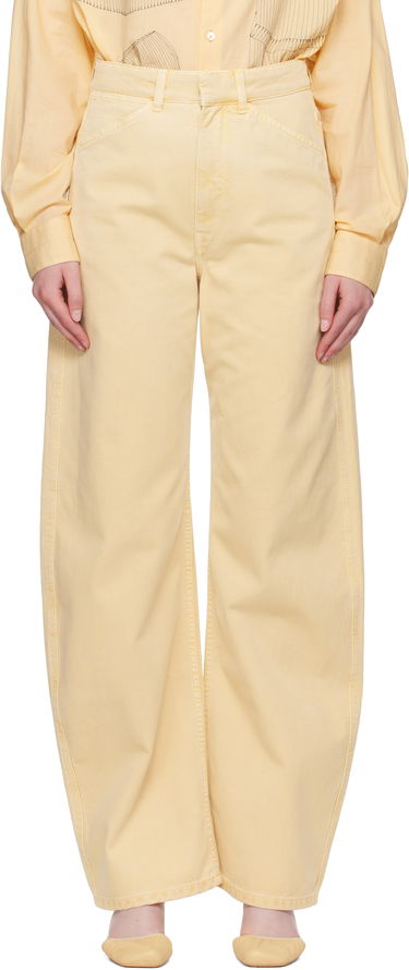 Дънки LEMAIRE LEMAIRE High Waisted Curved Jeans Жълто | PA1052 LD1045, 0