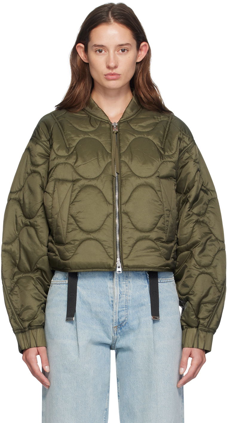 Яке бомбър AGOLDE Iona Bomber Jacket Зелено | A5031