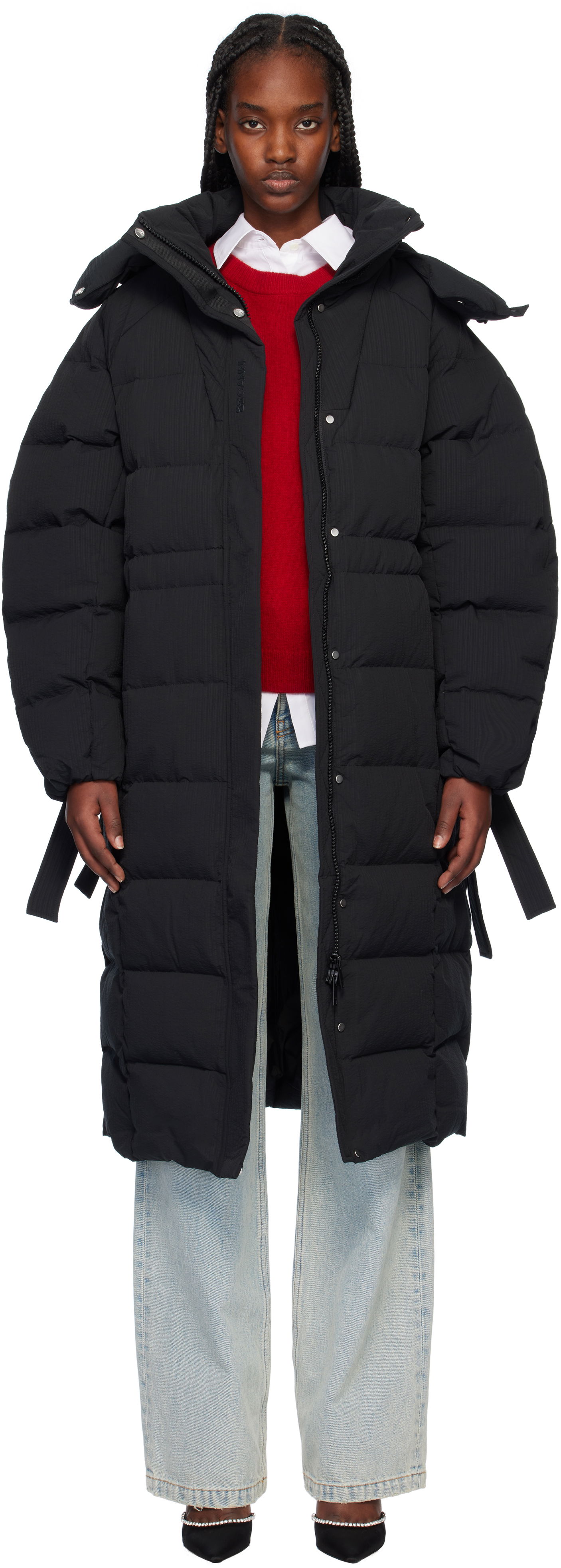 Пухо яке GANNI Tech Down Coat Черно | F9688, 0