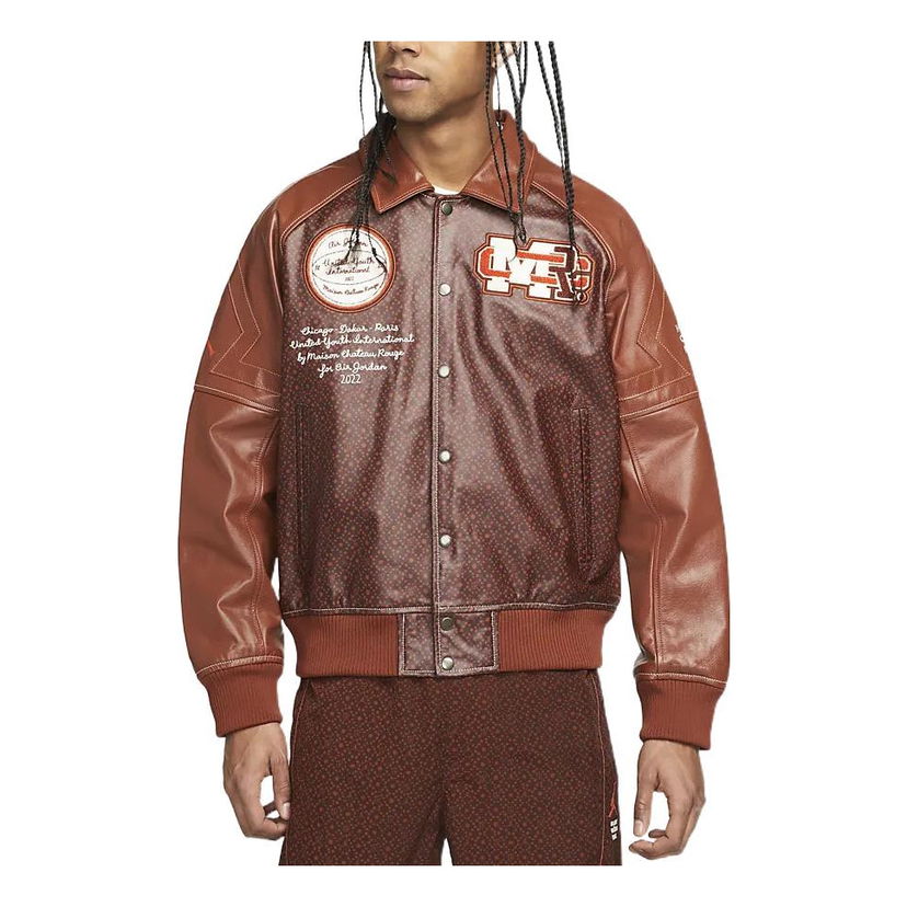 Яке бомбър Jordan Air Jordan x Maison Château Rouge Varsity Jacket Кафяво | DJ9771-203