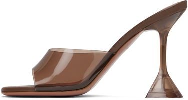 Аксесоари Amina Muaddi Amina Muaddi Lupita Glass Slipper Heeled Sandals Кафяво | LUPITA GLASS SLIPPER, 2