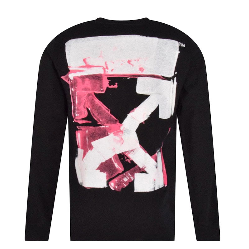 Тениска Off-White Acrylic Arrow L/S T-Shirt Black Черно | OMAB001F21JER0051032