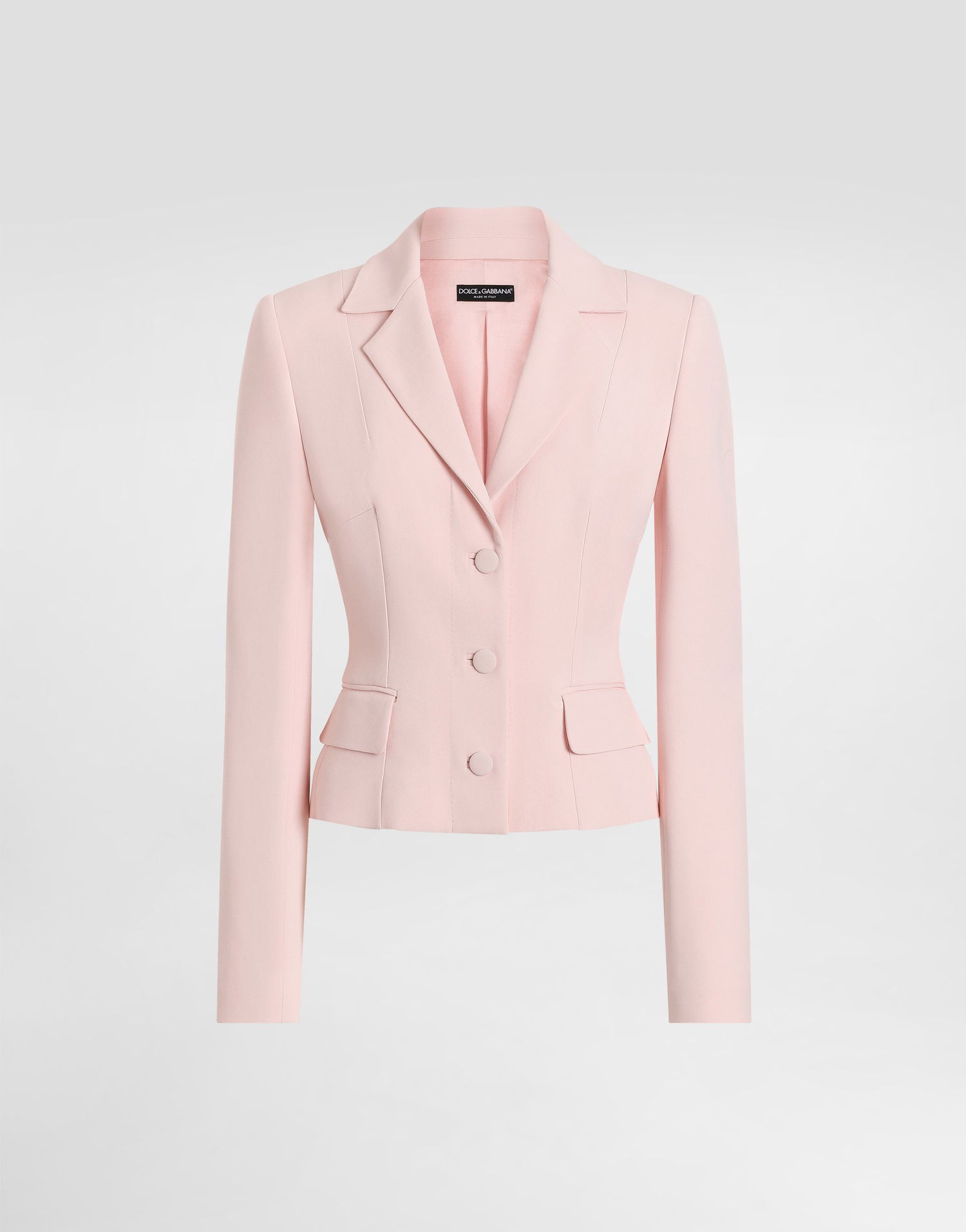 Яке Dolce & Gabbana Dolce & Gabbana Single-Breasted Stretch Cady Jacket Розово | F27BTTFUAE5F1452, 0