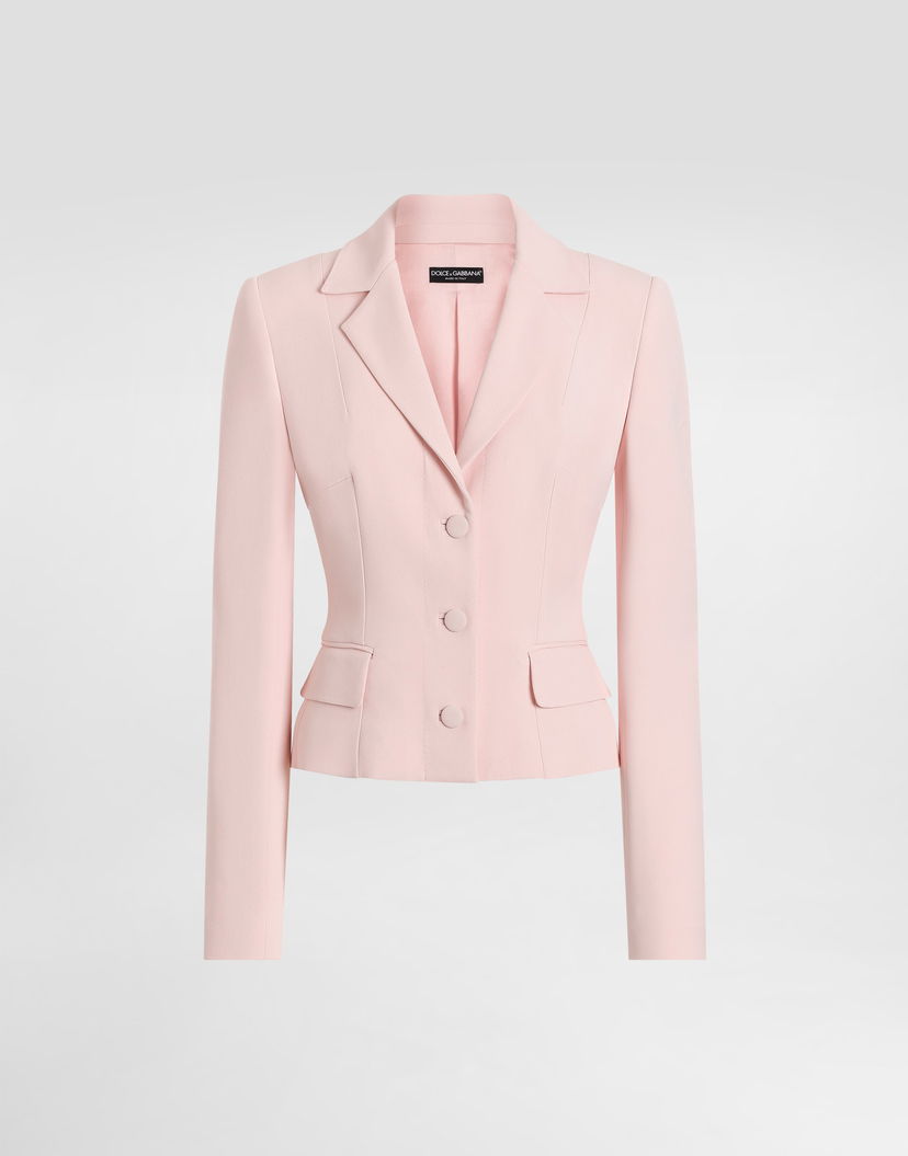 Яке Dolce & Gabbana Dolce & Gabbana Single-Breasted Stretch Cady Jacket Розово | F27BTTFUAE5F1452