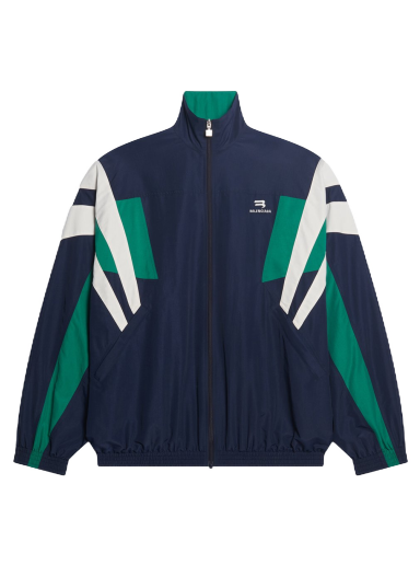 Яке Balenciaga Sporty B Tracksuit Jacket Тъмно синьо | 675464TKO484063