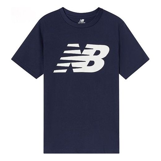 Тениска New Balance Classic Logo Round Neck T-Shirt Синьо | MT01984-NV