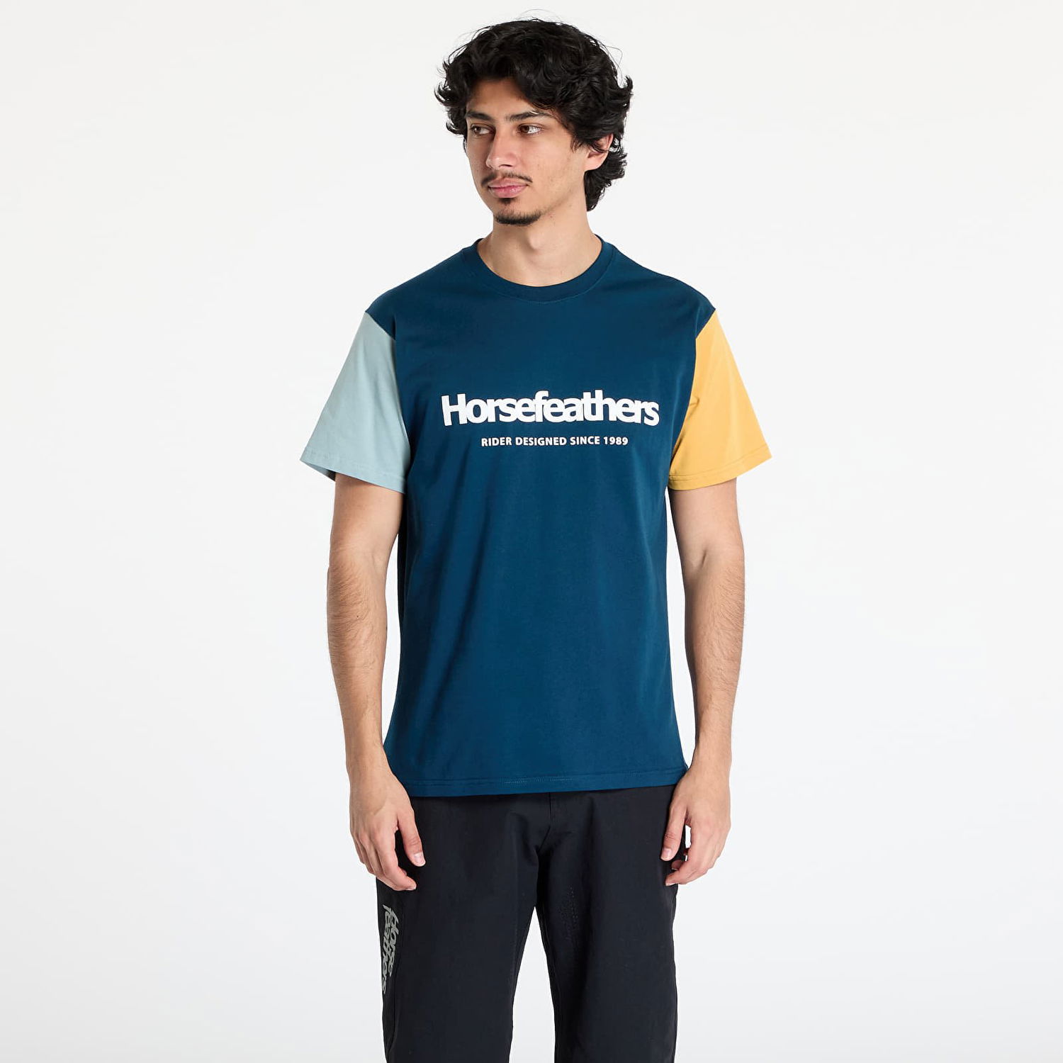 Тениска Horsefeathers Horsefeathers Quarter T-Shirt Тъмно синьо | SM1178Z, 0
