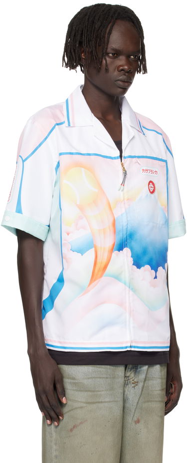 Риза Casablanca Casablanca Fuji Dream Zip Shirt Бяло | MPF25-SWM-064-01, 1