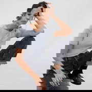 Top Longsleeve Crewneck Modal Top Grey