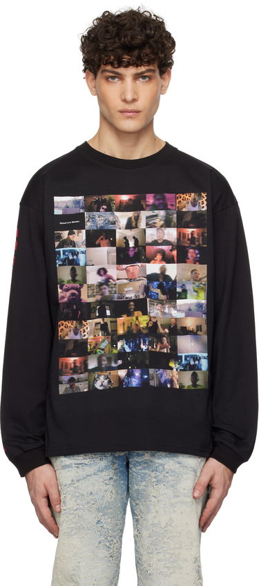Тениска Diesel Photo Collage Long Sleeve T-Shirt Черно | A16491-0AKAK-9XX, 0