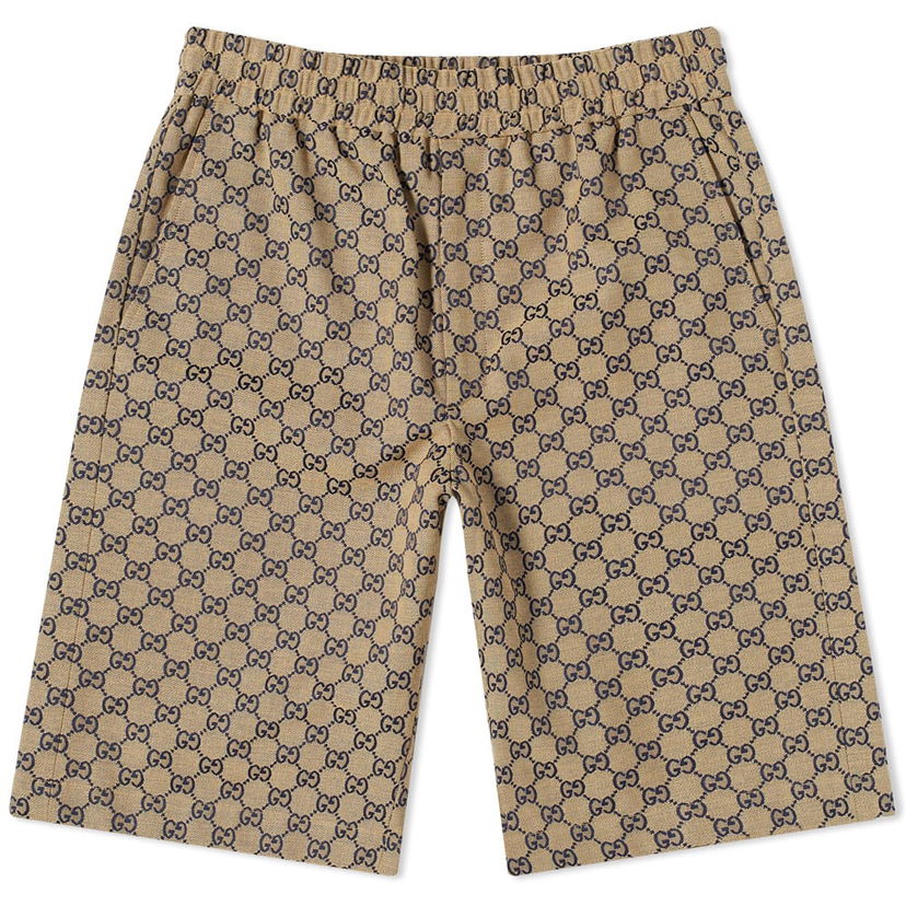 Къси панталони Gucci Gucci All Over GG Basket Shorts Бежово | 694114-ZKU09-9078