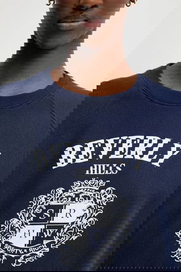 Суитчър Sporty & Rich Sporty & Rich BH Crest Sweatshirt Тъмно синьо | ST082626256BL106, 7