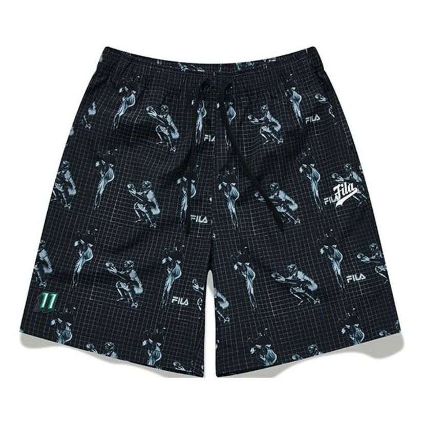 Къси панталони FILA Fusion Print Woven 5-Inch Shorts Черно | T11M132601F-BK