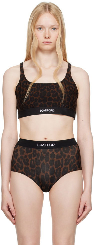 Сутиен Tom Ford Tom Ford Leopard Signature Bralette Кафяво | BRJ016-JEP030, 0