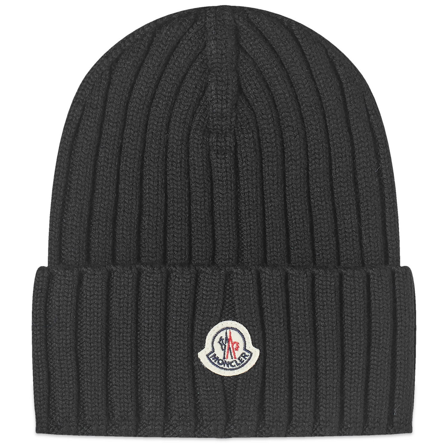 Шапка Moncler Logo Beanie Hat Black Черно | 3B000-36-A9327-999, 0