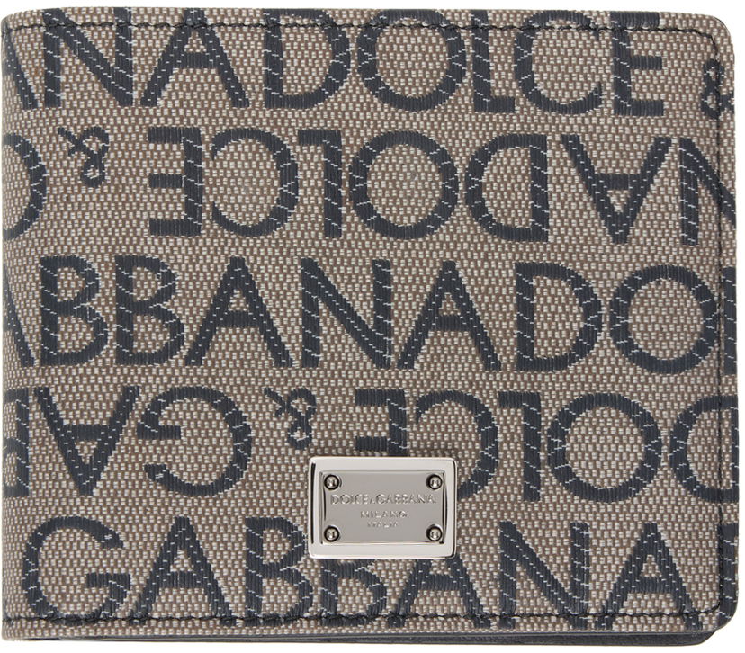 Портфейл Dolce & Gabbana Brown & Black Jacquard Bifold Wallet Кафяво | BP1321AJ705