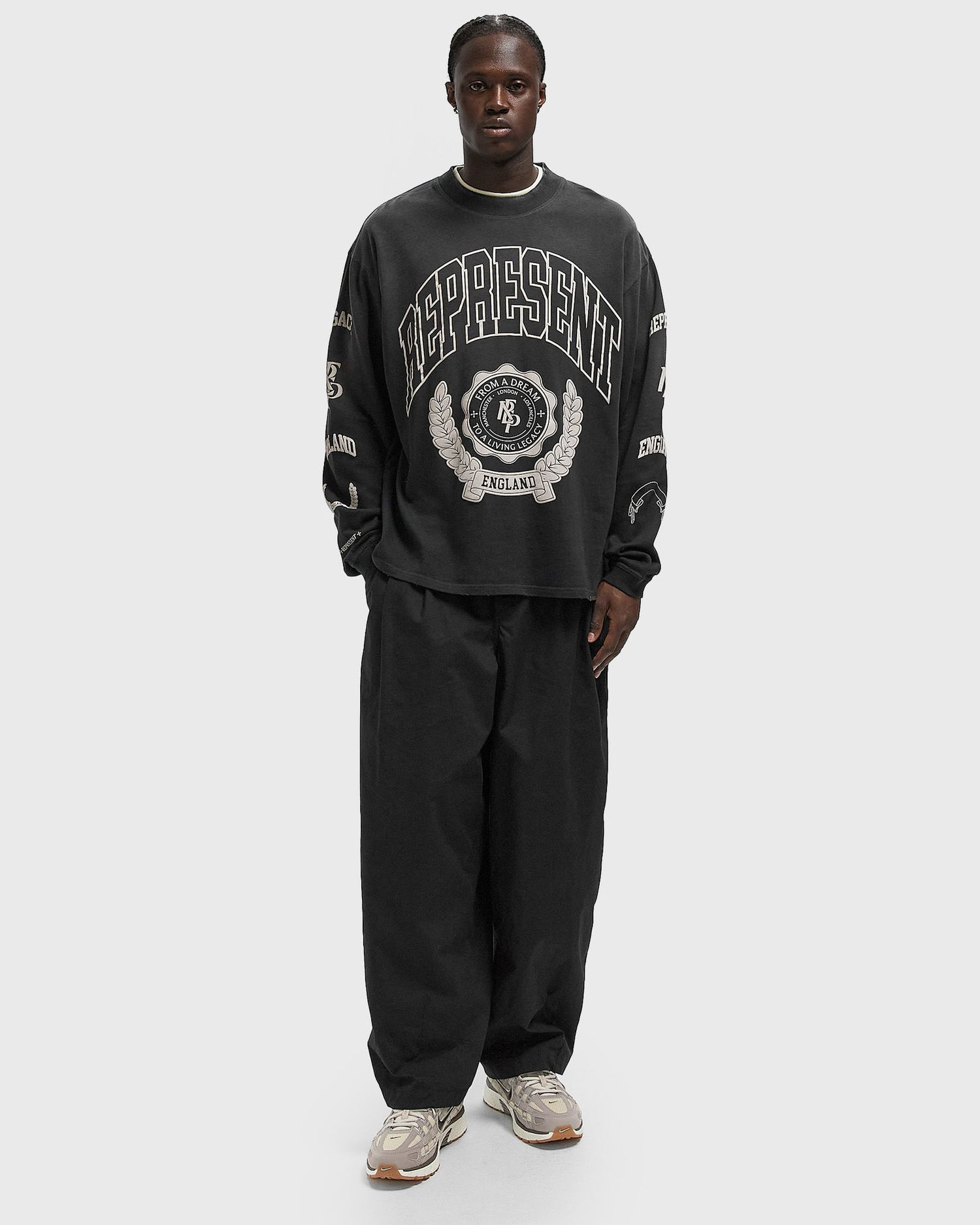 Тениска Represent Clo Collegiate Arch Legacy Crest Long Sleeve T-Shirt Черно | MLM100371-04, 1