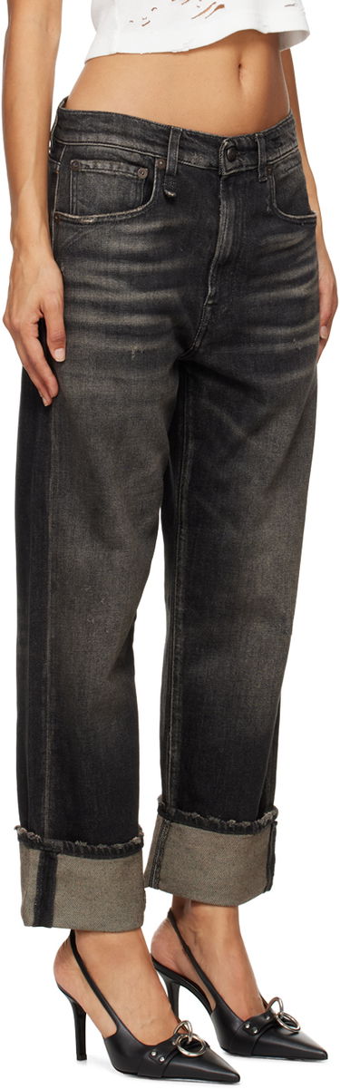 Дънки R13 R13 Cuffed X-Boyfriend Jeans Черно | R13WD111-D152C, 1