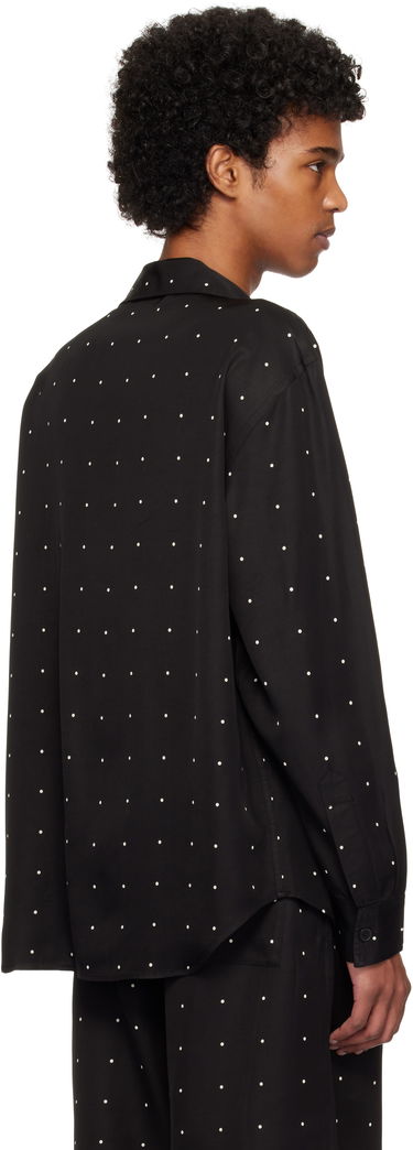Риза Róhe Dotted Loose Camp Collar Shirt Черно | 314-19-075, 2