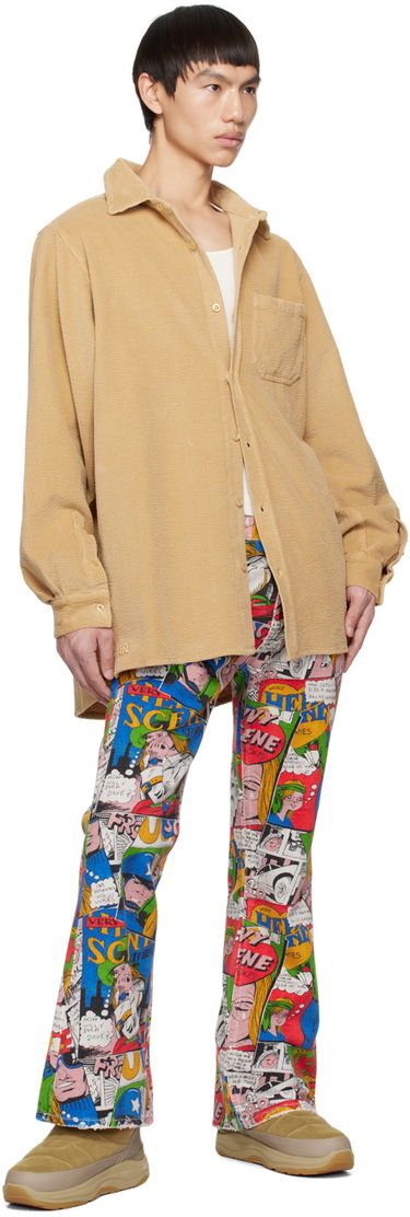 Дънки ERL ERL Comic Print Flare Jeans Многоцветен | ERL06P011, 3