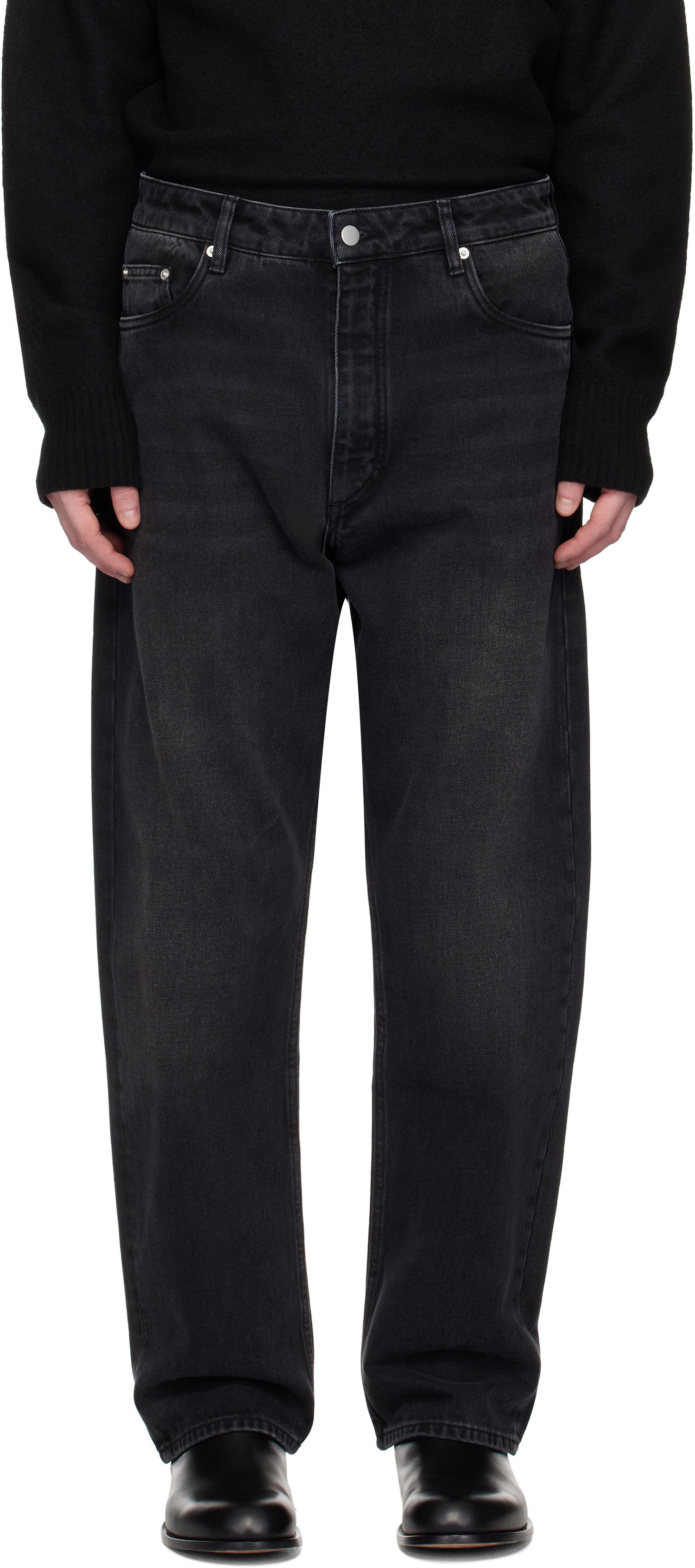 Дънки Studio Nicholson Studio Nicholson Riso Jeans Черно | RISO SNM - 1321, 0