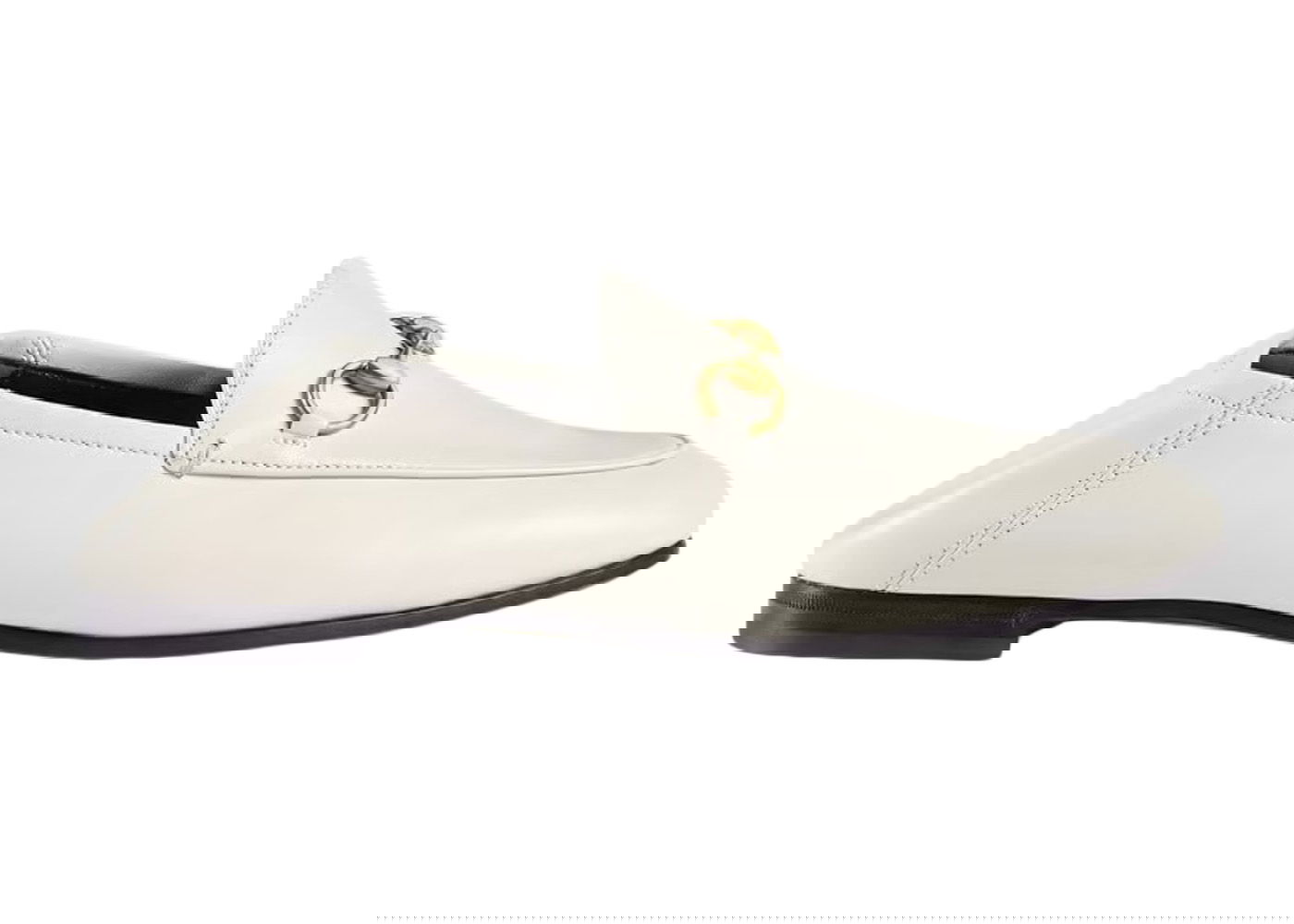 Кецове и обувки Gucci Horsebit Slip On Loafer 'White' Leather Бяло | _414998 DLC00 9022, 0