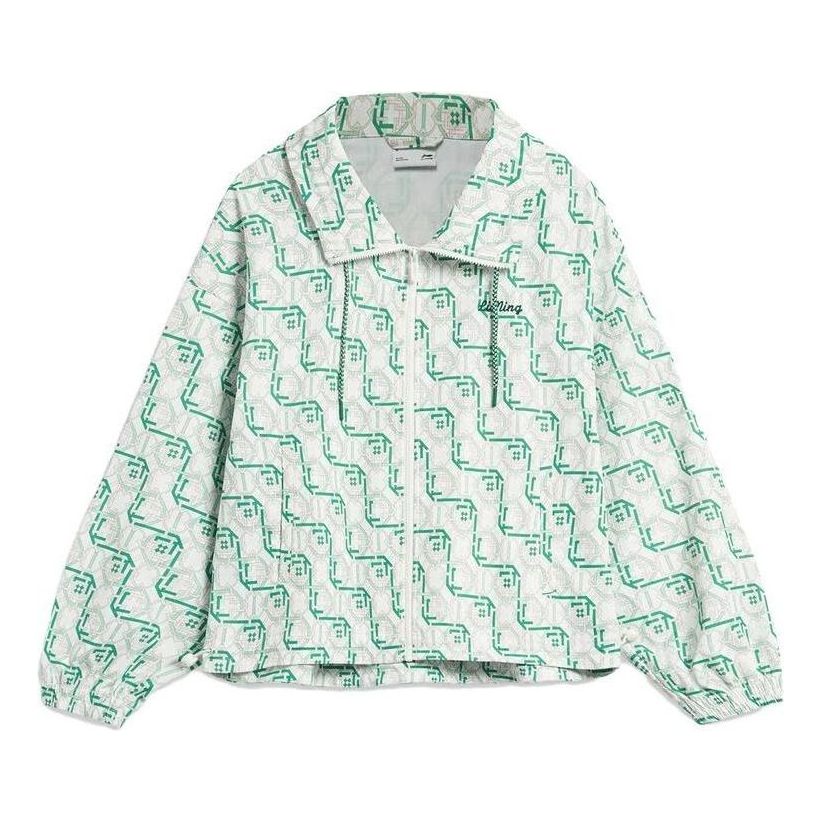 Ветровка Li-Ning Floral Print Sports Windbreaker Бяло | AFDT376-3