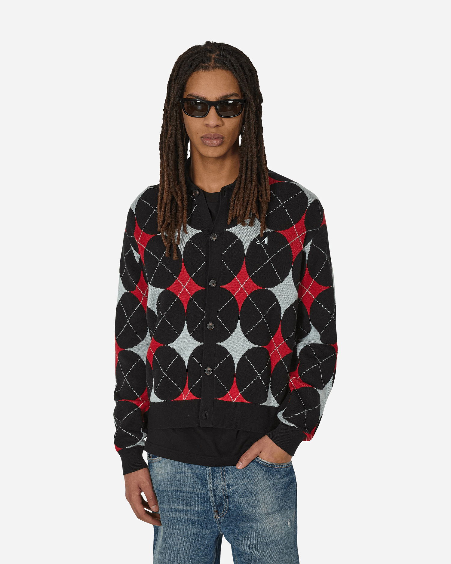 Пуловер Awake NY Argyle Knit Cardigan Black Черно | 9031846 BLK, 0