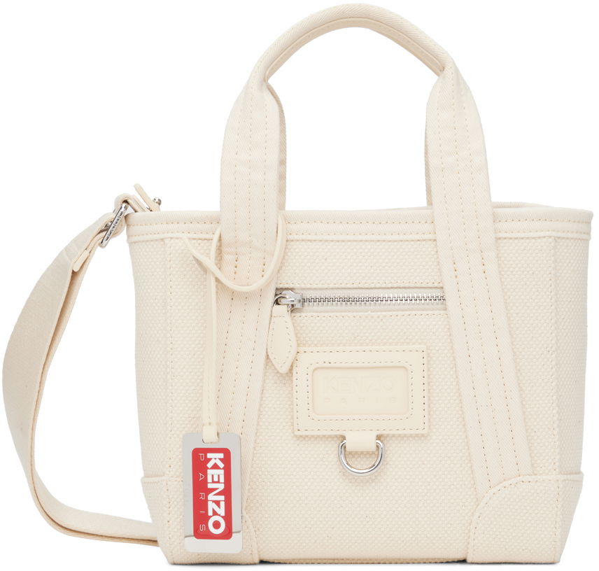 Голяма пазарска чанта KENZO Miniature 'Paris' Bag Бяло | FD62SA921F01, 0