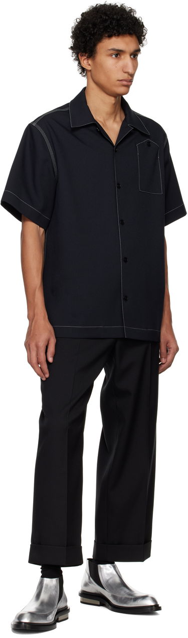 Риза Jil Sander Jil Sander Twill Camp Collar Shirt Черно | J22DL0307_J70001, 3